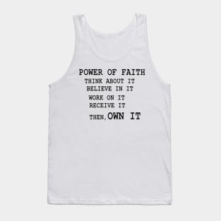 Power of Faith Illustration on White Background Tank Top